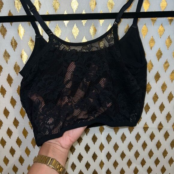 Colsie bralette racer back black lace size S - Picture 3 of 4